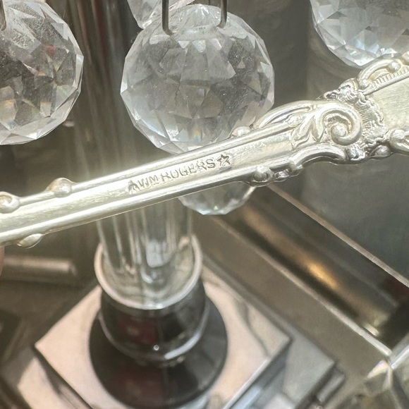 Set of 2 Vintage WM Rogers ⭐️ Large Meat Serving Fork & Gravy Ladle. - Picture 8 of 9